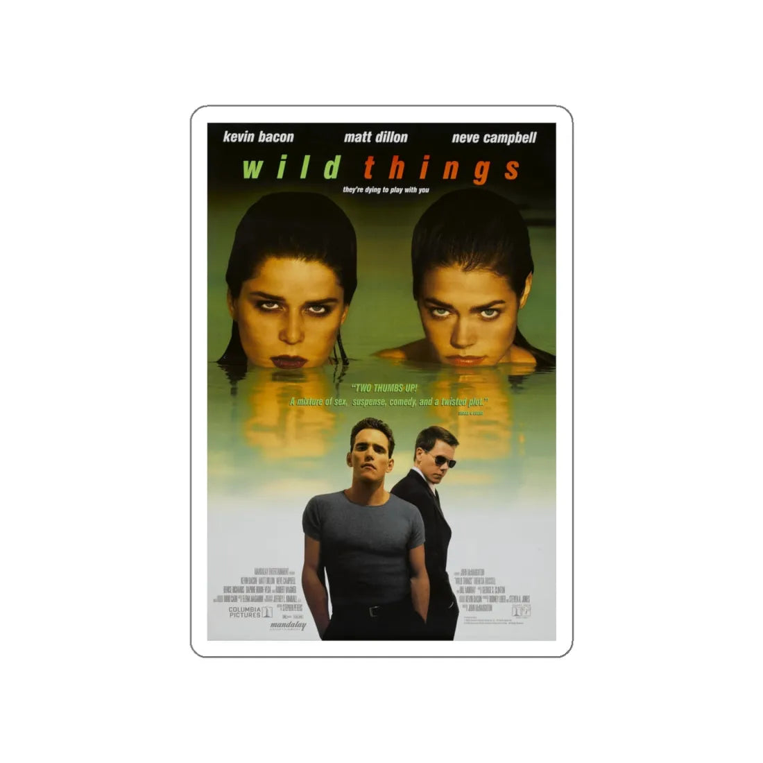 WILD THINGS 1998 Movie Poster STICKER Vinyl Die-Cut Decal 5 Inch - The Sticker Space