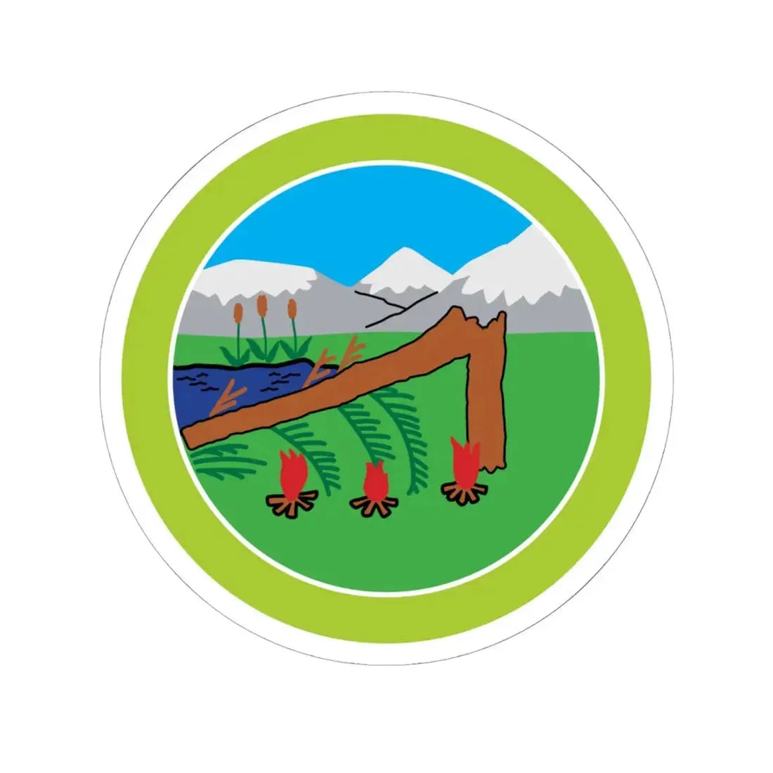 Wilderness Survival (Boy Scout Merit Badge) STICKER Vinyl Kiss-Cut Decal 6 Inch White - The Sticker Space