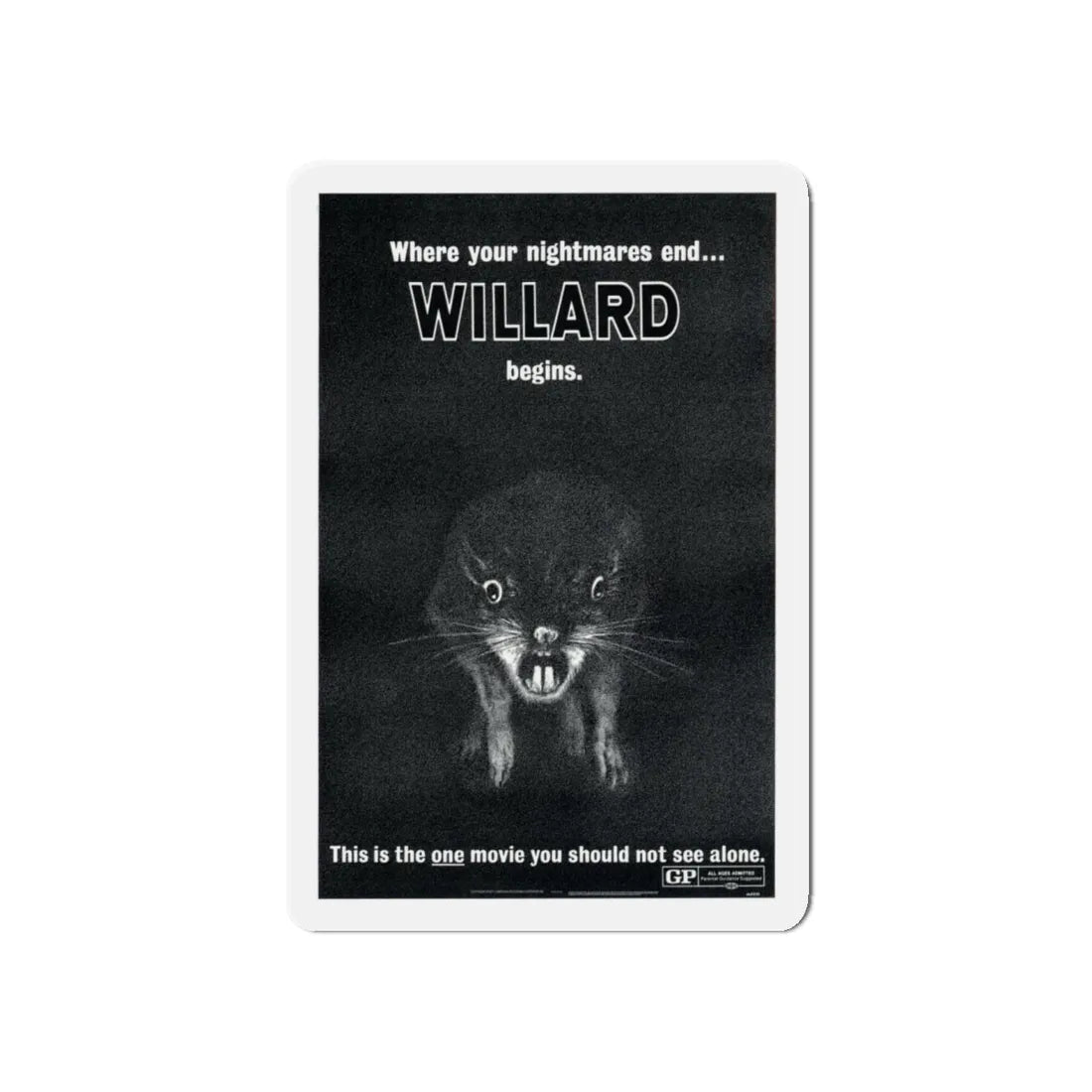 WILLARD (TEASER) 1971 Movie Poster - Refrigerator Magnet 5 Inch - The Sticker Space