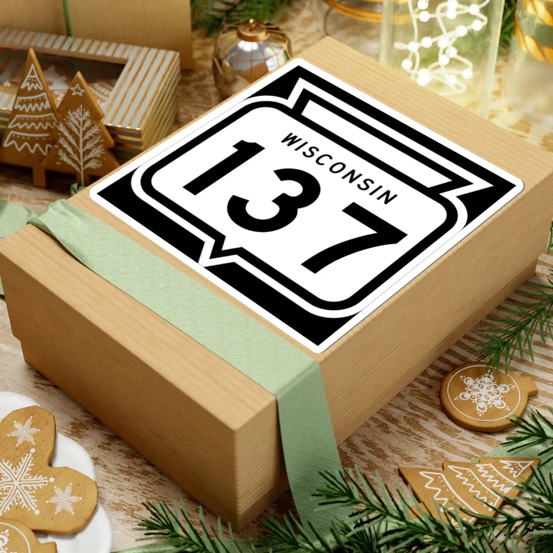 WIS 137 1958 (Wisconsin) (Road Sign) STICKER Vinyl Kiss-Cut Decal - The Sticker Space