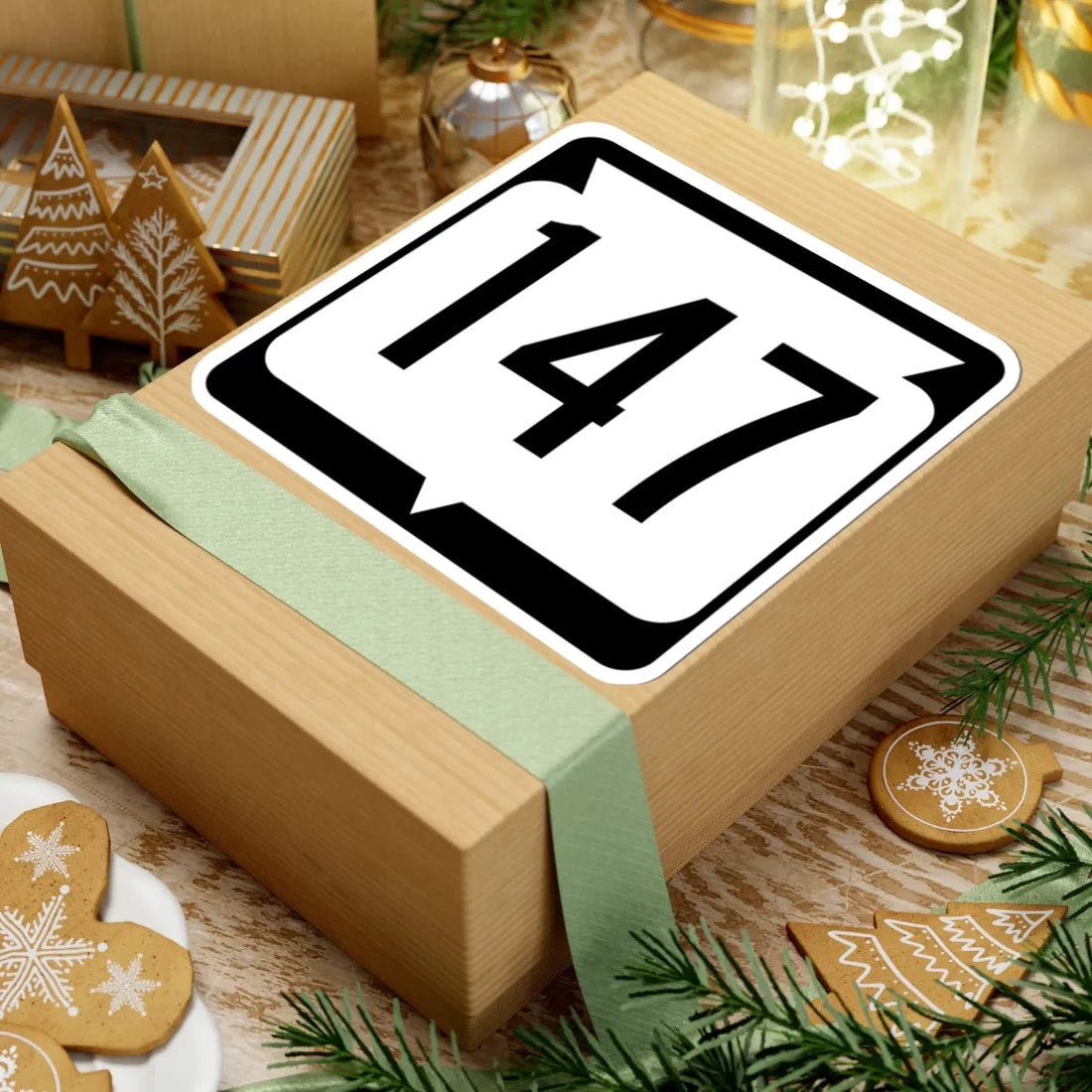 WIS 147 (Wisconsin) (Road Sign) STICKER Vinyl Kiss-Cut Decal - The Sticker Space