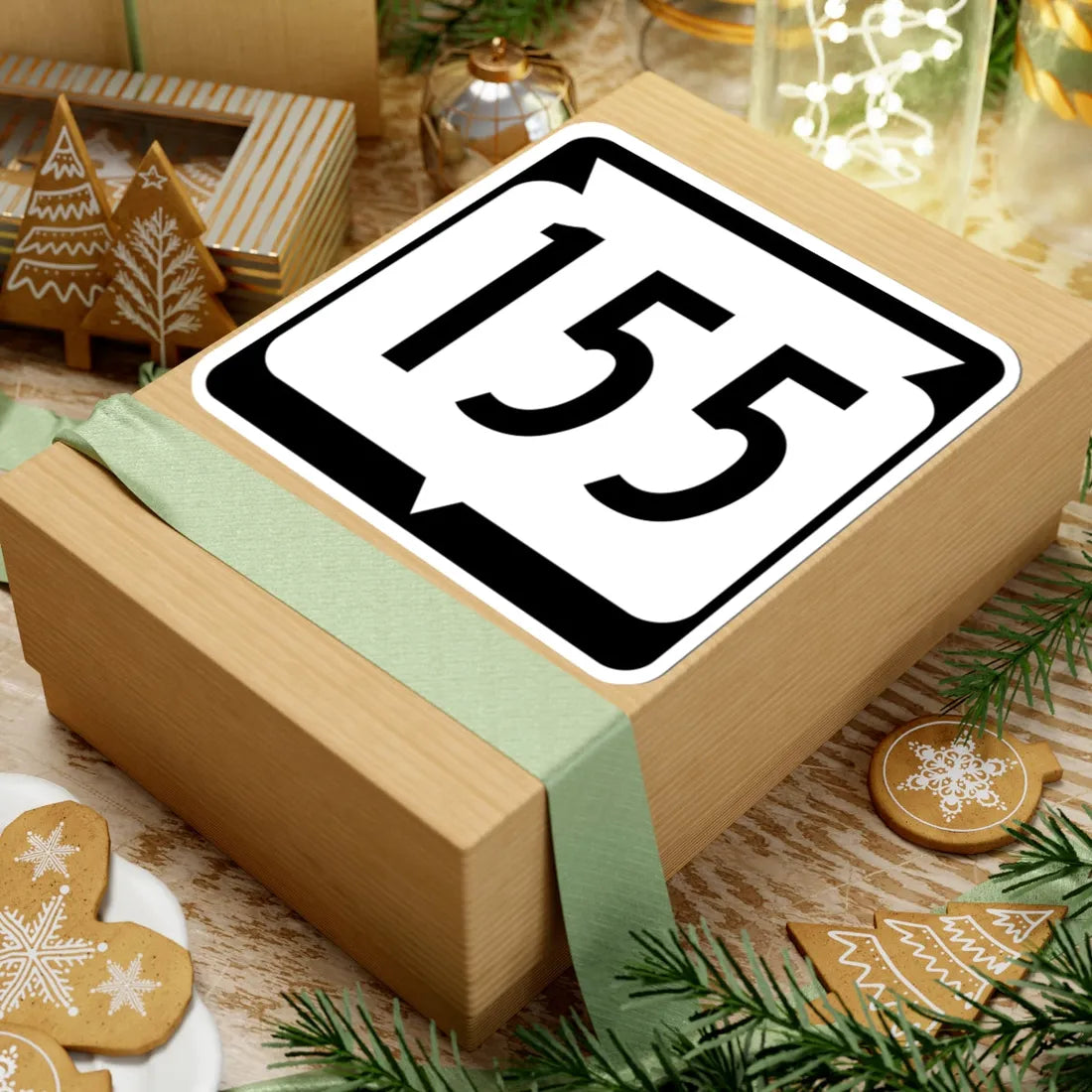 WIS 155 (Wisconsin) (Road Sign) STICKER Vinyl Kiss-Cut Decal - The Sticker Space