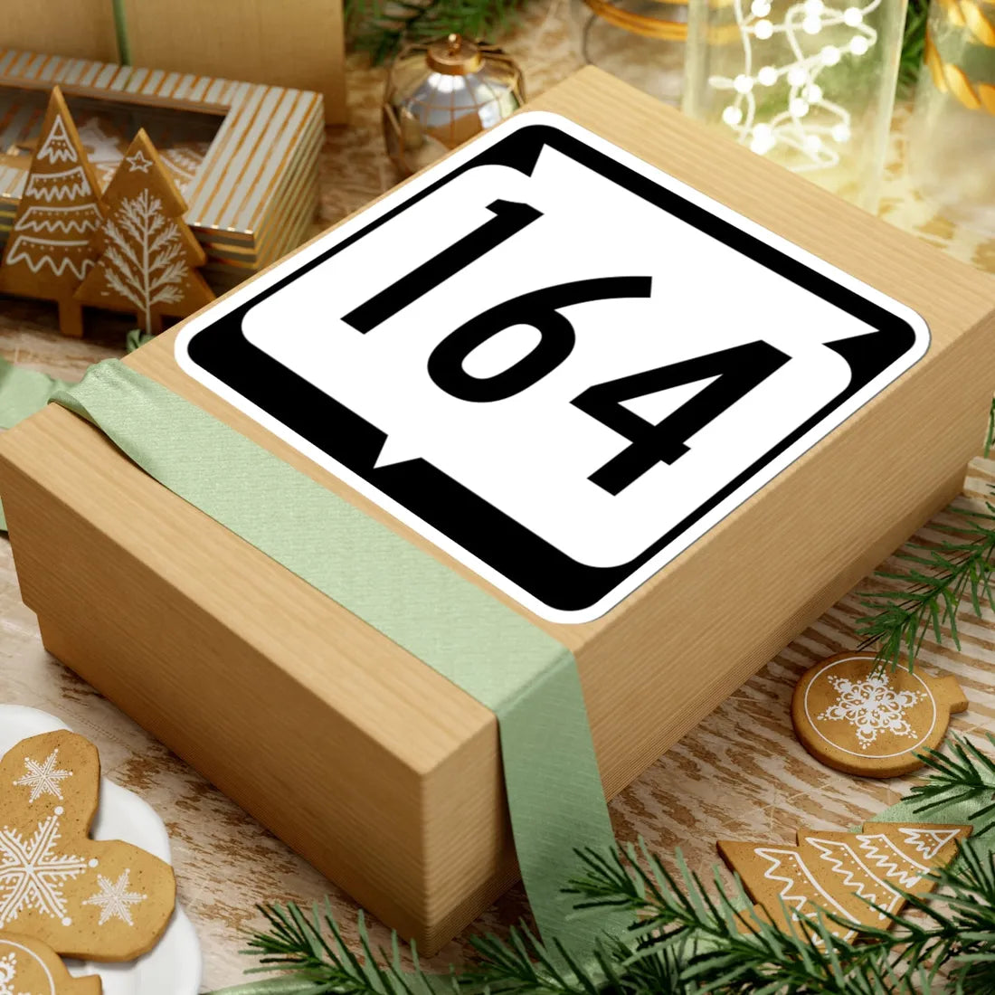 WIS 164 (Wisconsin) (Road Sign) STICKER Vinyl Kiss-Cut Decal - The Sticker Space