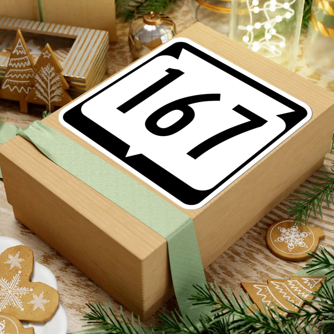 WIS 167 (Wisconsin) (Road Sign) STICKER Vinyl Kiss-Cut Decal - The Sticker Space