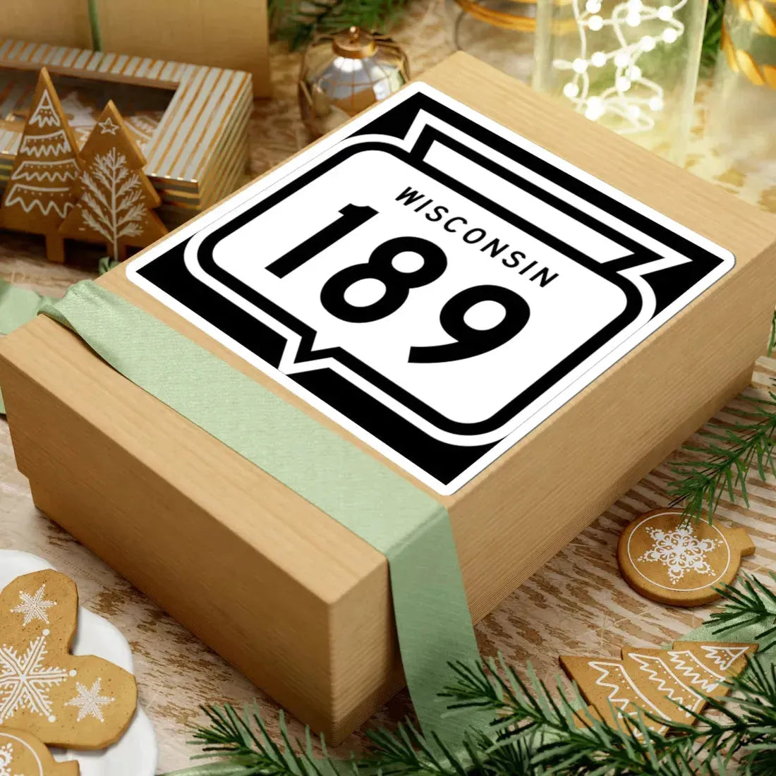 WIS 189 1958 (Wisconsin) (Road Sign) STICKER Vinyl Kiss-Cut Decal - The Sticker Space