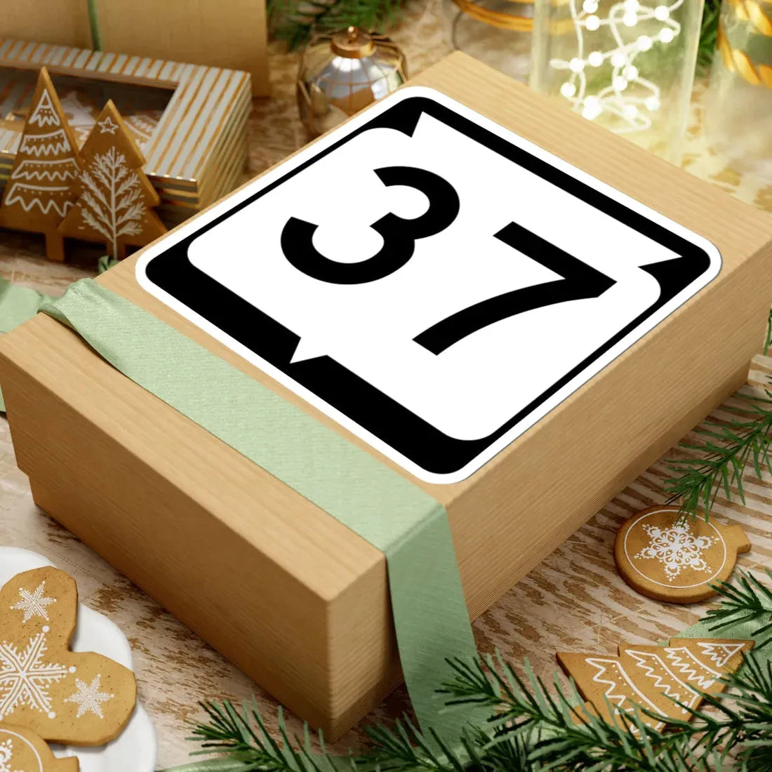 WIS 37 (Wisconsin) (Road Sign) STICKER Vinyl Kiss-Cut Decal - The Sticker Space