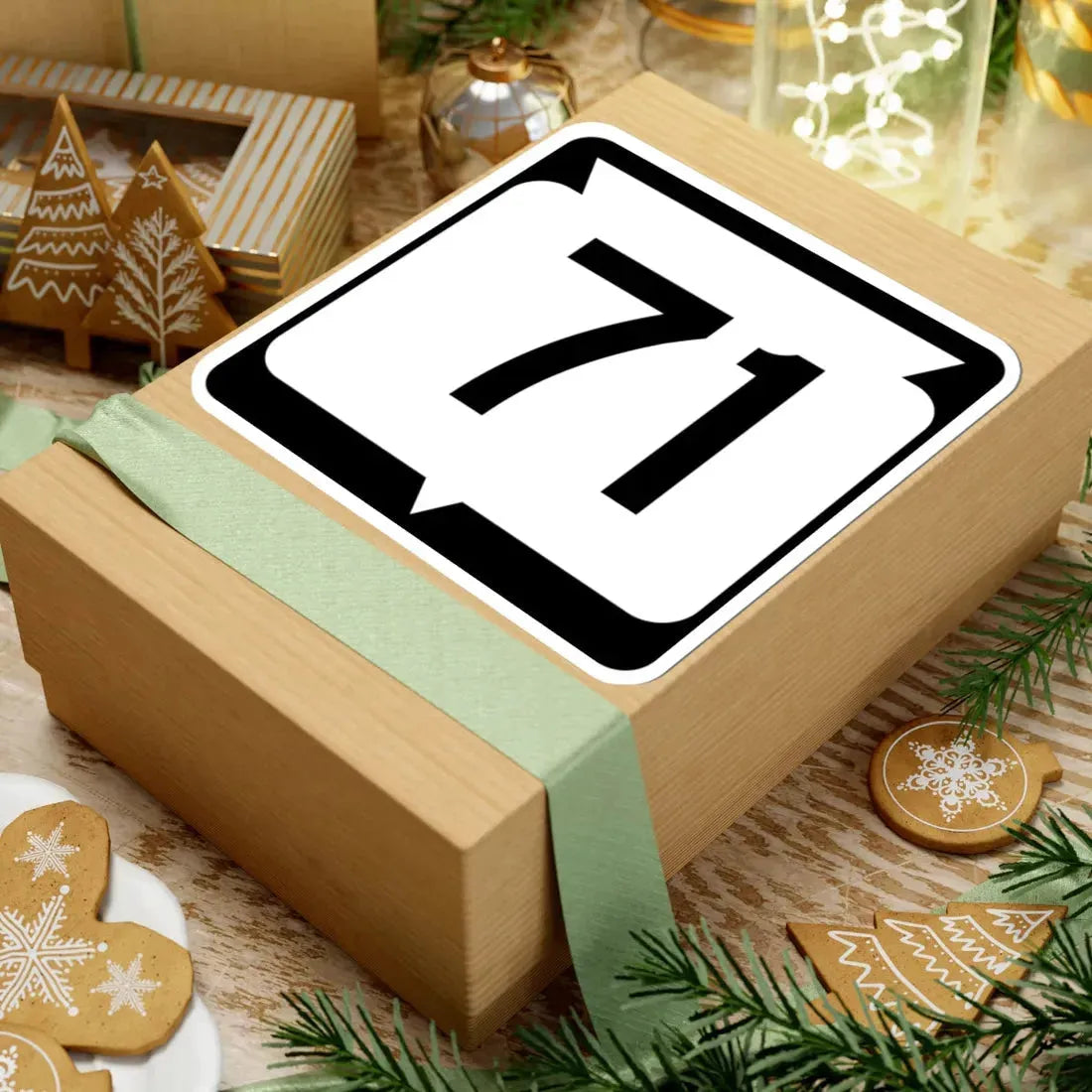 WIS 71 (Wisconsin) (Road Sign) STICKER Vinyl Kiss-Cut Decal - The Sticker Space