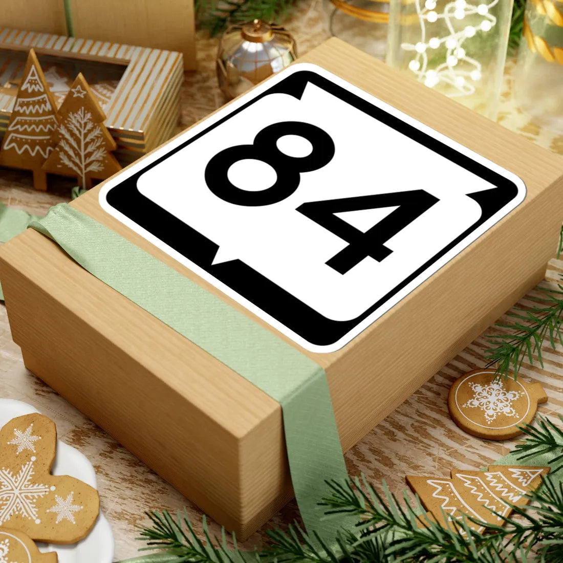 WIS 84 (Wisconsin) (Road Sign) STICKER Vinyl Kiss-Cut Decal - The Sticker Space