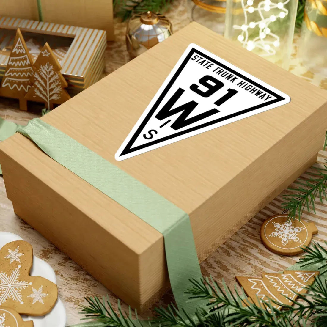 WIS 91 1919 (Wisconsin) (Road Sign) STICKER Vinyl Kiss-Cut Decal - The Sticker Space