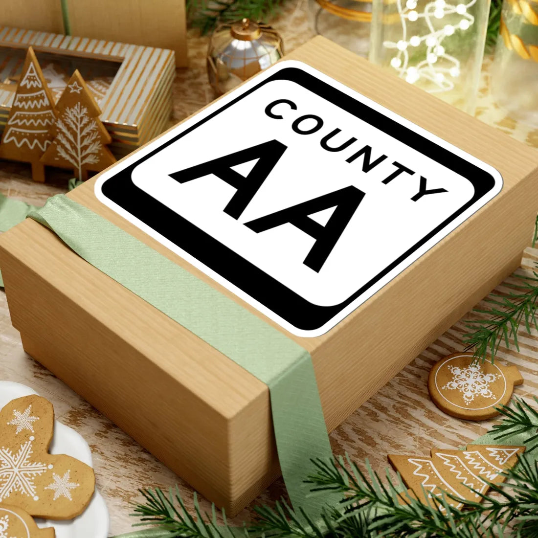 WIS County AA (Wisconsin) (Road Sign) STICKER Vinyl Kiss-Cut Decal - The Sticker Space