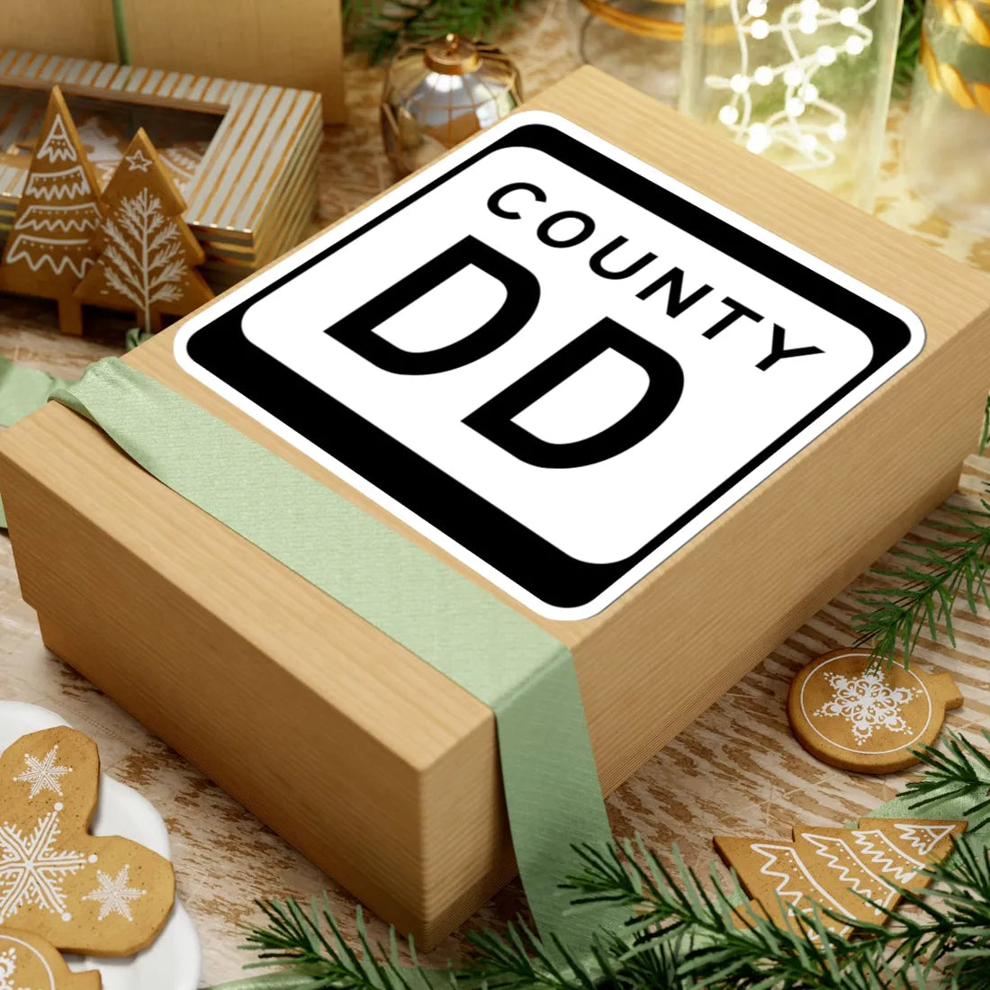 WIS County DD (Wisconsin) (Road Sign) STICKER Vinyl Kiss-Cut Decal - The Sticker Space