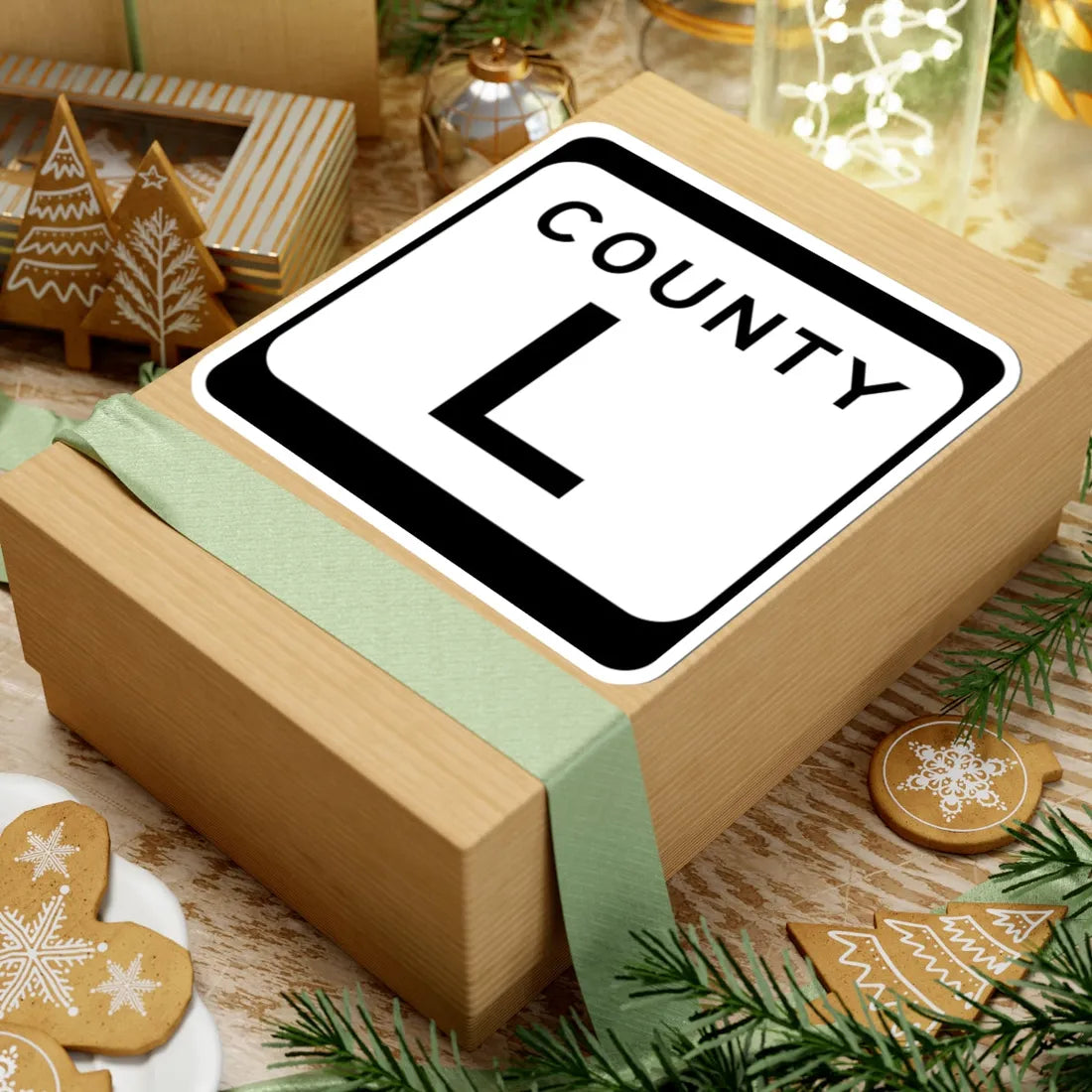 WIS County L (Wisconsin) (Road Sign) STICKER Vinyl Kiss-Cut Decal - The Sticker Space