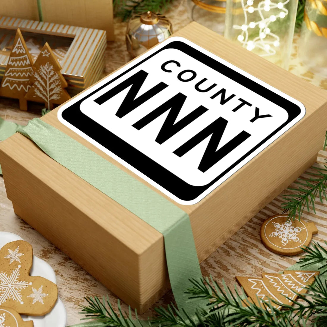 WIS County NNN (Wisconsin) (Road Sign) STICKER Vinyl Kiss-Cut Decal - The Sticker Space