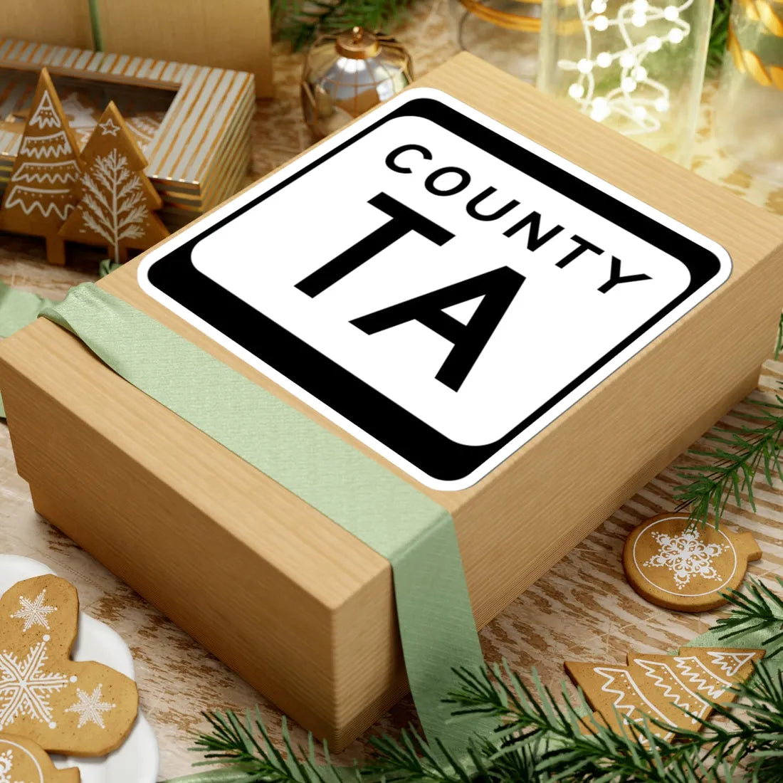 WIS County TA (Wisconsin) (Road Sign) STICKER Vinyl Kiss-Cut Decal - The Sticker Space