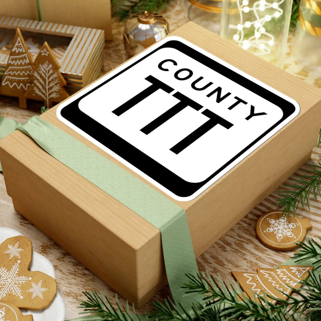 WIS County TTT (Wisconsin) (Road Sign) STICKER Vinyl Kiss-Cut Decal - The Sticker Space