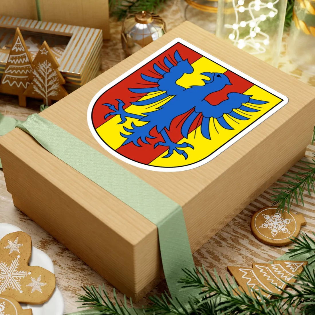 Wisen-blazon (Switzerland) (Coat of Arms) STICKER Vinyl Kiss-Cut Decal - The Sticker Space