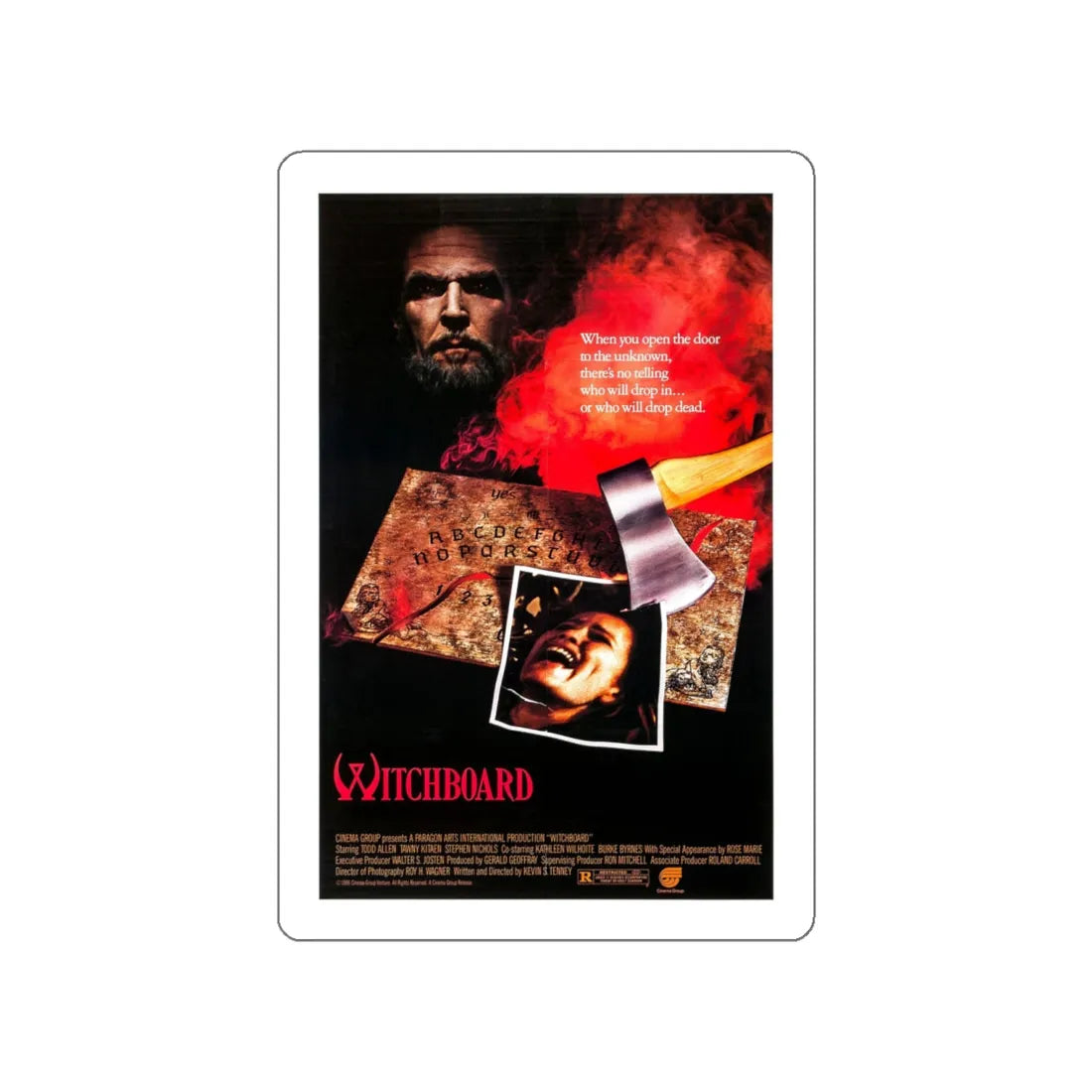 WITCHBOARD 1986 Movie Poster STICKER Vinyl Die-Cut Decal 5 Inch - The Sticker Space