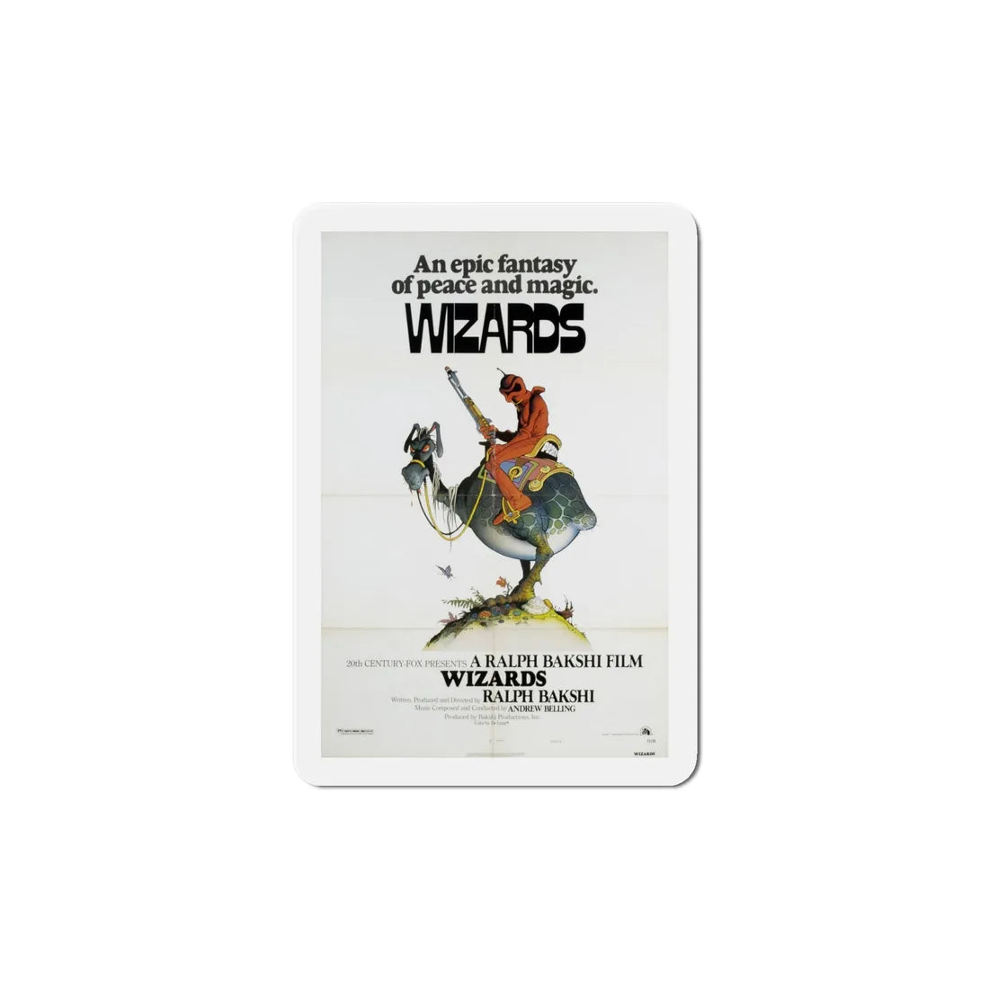Wizards 1977 Movie Poster Refrigerator Magnet 6 Inch - The Sticker Space
