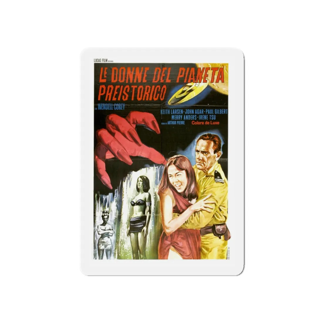 WOMEN OF THE PREHISTORIC PLANET (ITALIAN) 1966 Movie Poster - Refrigerator Magnet 5 Inch - The Sticker Space