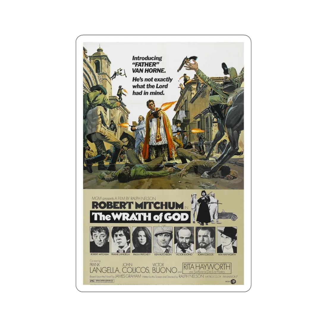 Wrath of God 1972 Movie Poster STICKER Vinyl Die-Cut Decal 5 Inch - The Sticker Space