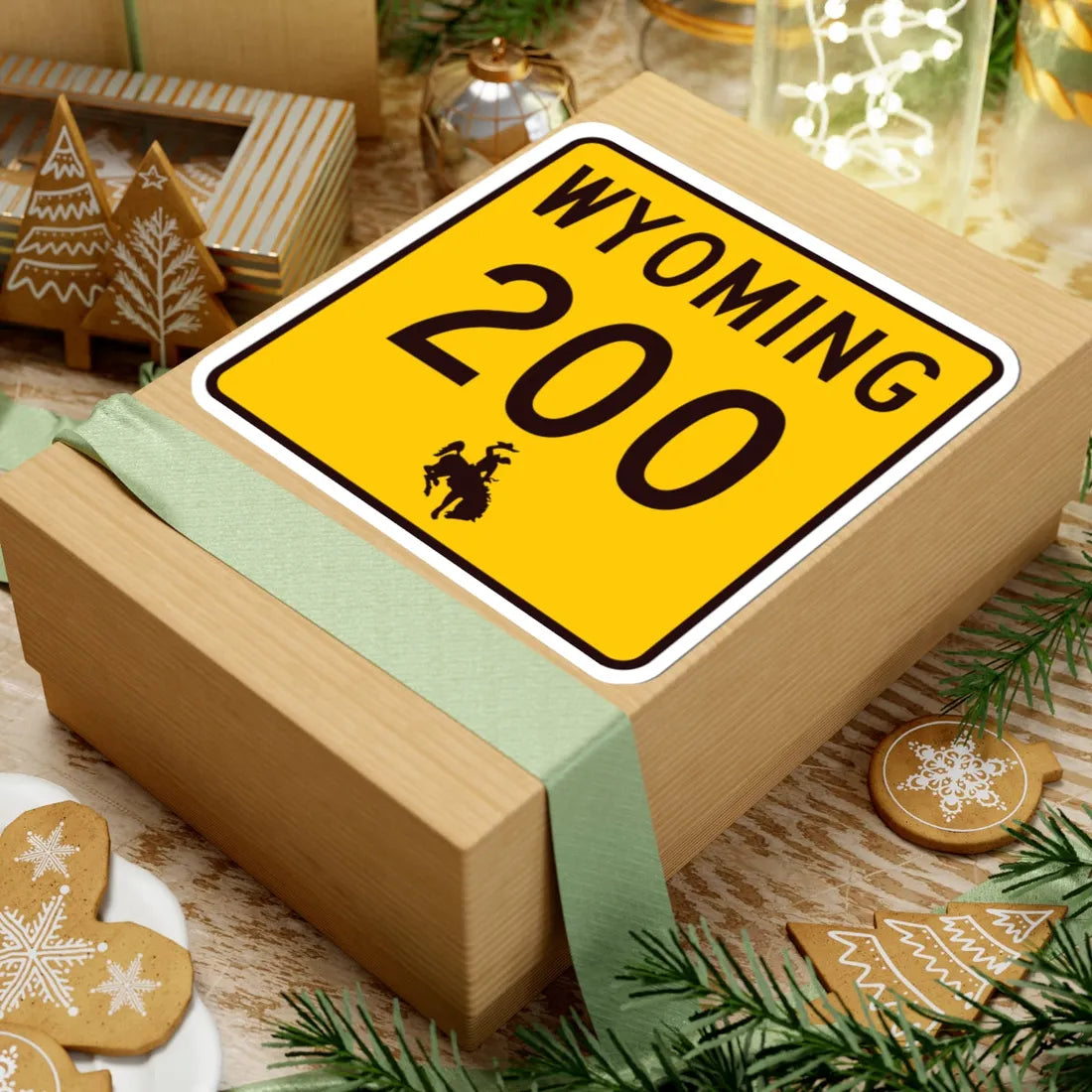 WY-200 (Wyoming) (Road Sign) STICKER Vinyl Kiss-Cut Decal - The Sticker Space