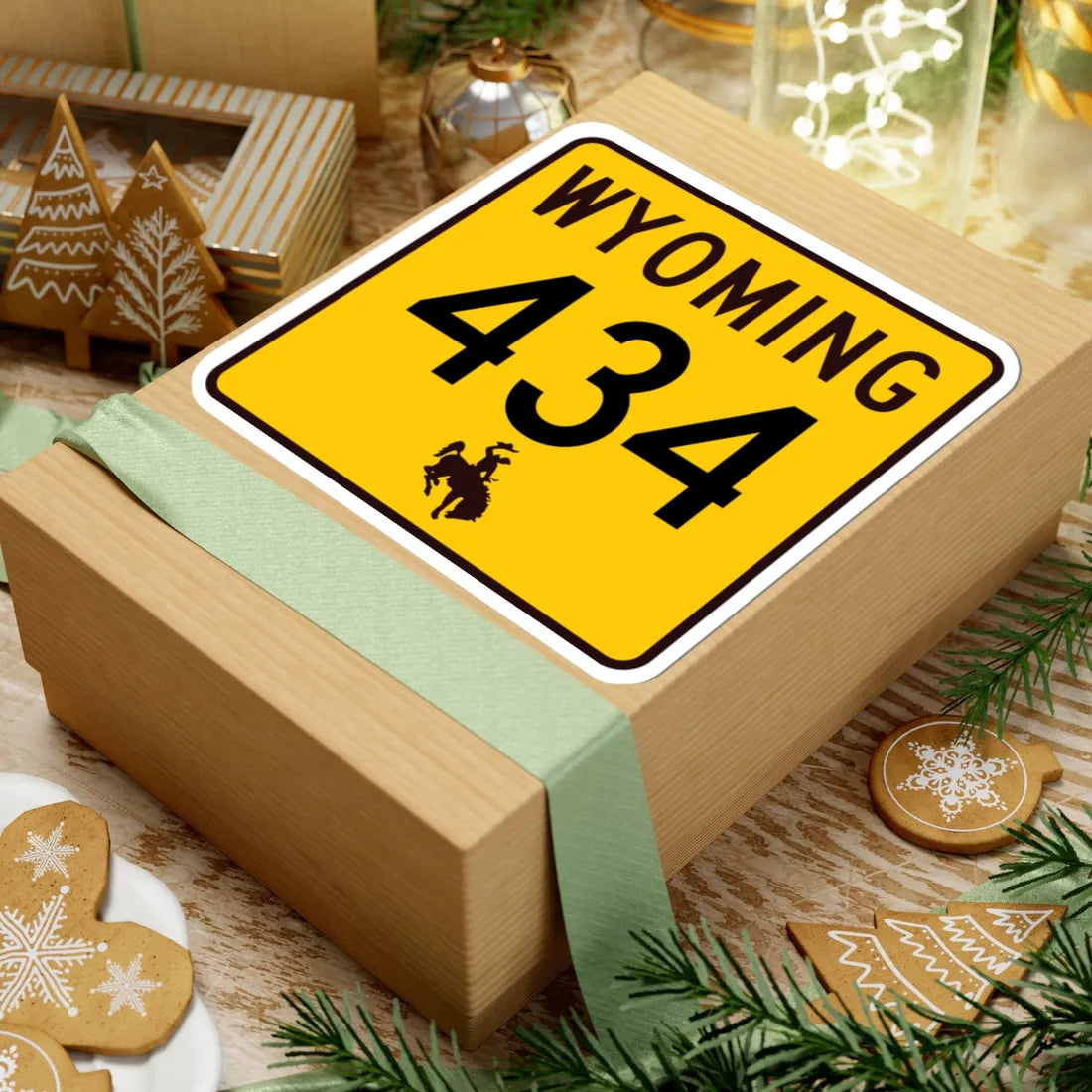 WY-434 (Wyoming) (Road Sign) STICKER Vinyl Kiss-Cut Decal - The Sticker Space