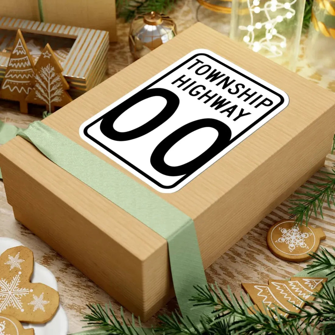 Wyandot County Ohio township highway shield template (Ohio) (Road Sign) STICKER Vinyl Kiss-Cut Decal - The Sticker Space