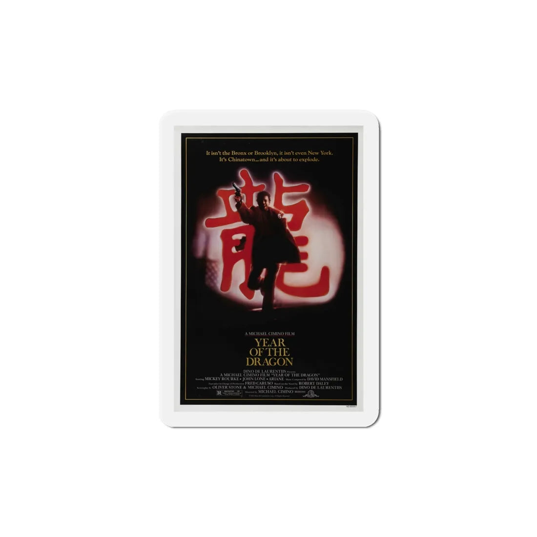 Year of the Dragon 1985 Movie Poster Refrigerator Magnet 6 Inch - The Sticker Space