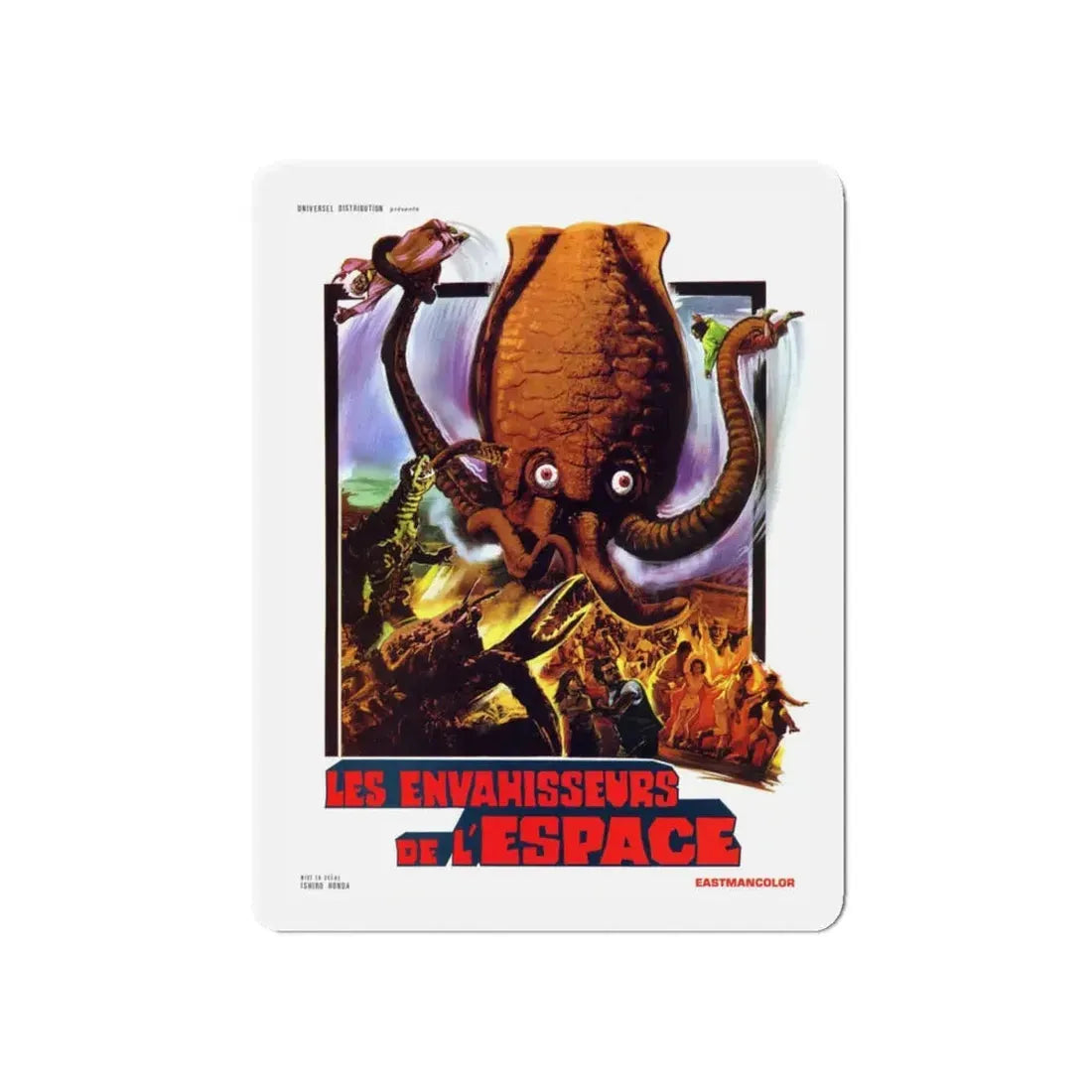 YOG MONSTER FROM SPACE (FRENCH) 1970 Movie Poster - Refrigerator Magnet 5 Inch - The Sticker Space