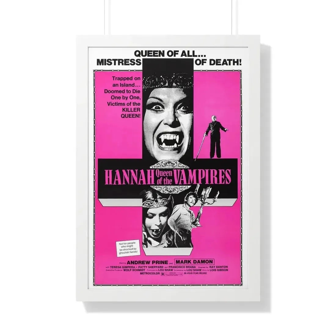YOUNG HANNAH QUEEN OF THE VAMPIRES (2) 1973 - Framed Movie Poster 20" x 30" White - The Sticker Space
