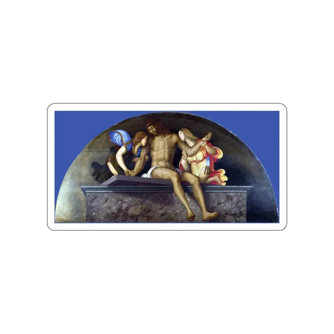 ZAGANELLI, Francesco di - The Dead Christ with Angels (Artwork) STICKER Vinyl Die-Cut Decal White Die-Cut 6 Inch - The Sticker Space