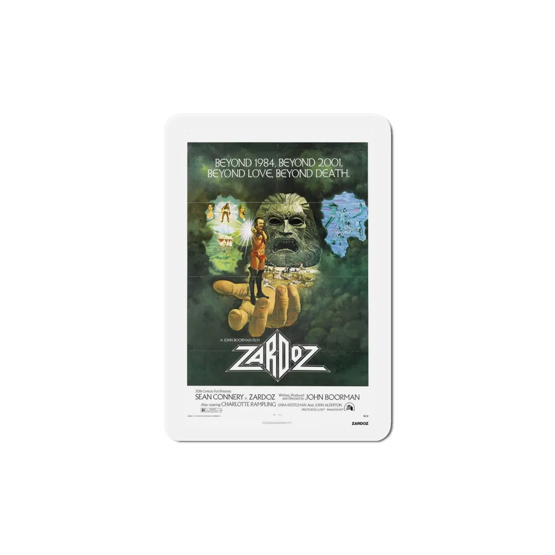 Zardoz 1974 Movie Poster Refrigerator Magnet 6 Inch - The Sticker Space
