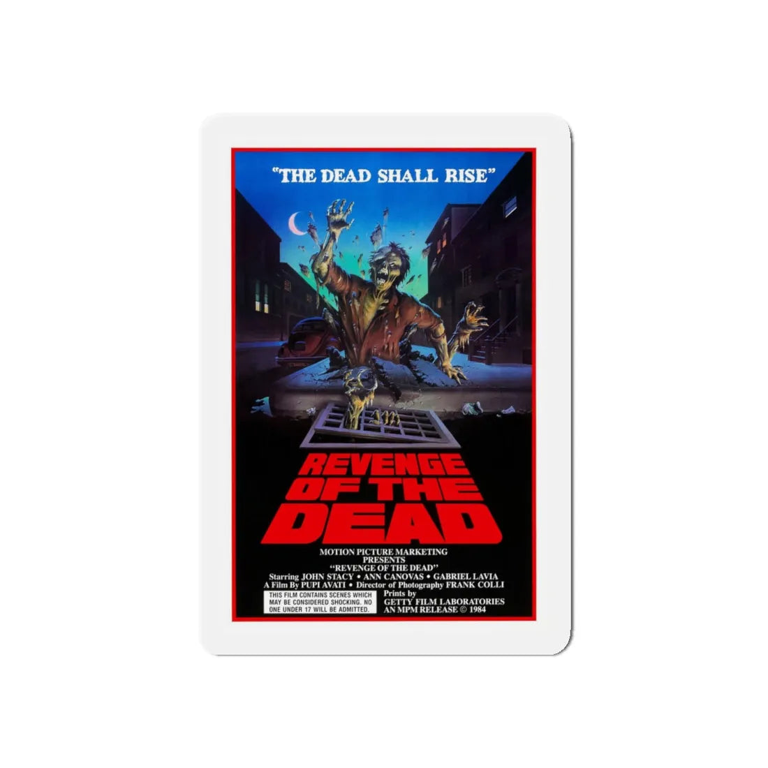 ZEDER (REVENGE OF THE DEAD) 1983 Movie Poster - Refrigerator Magnet 5 Inch - The Sticker Space