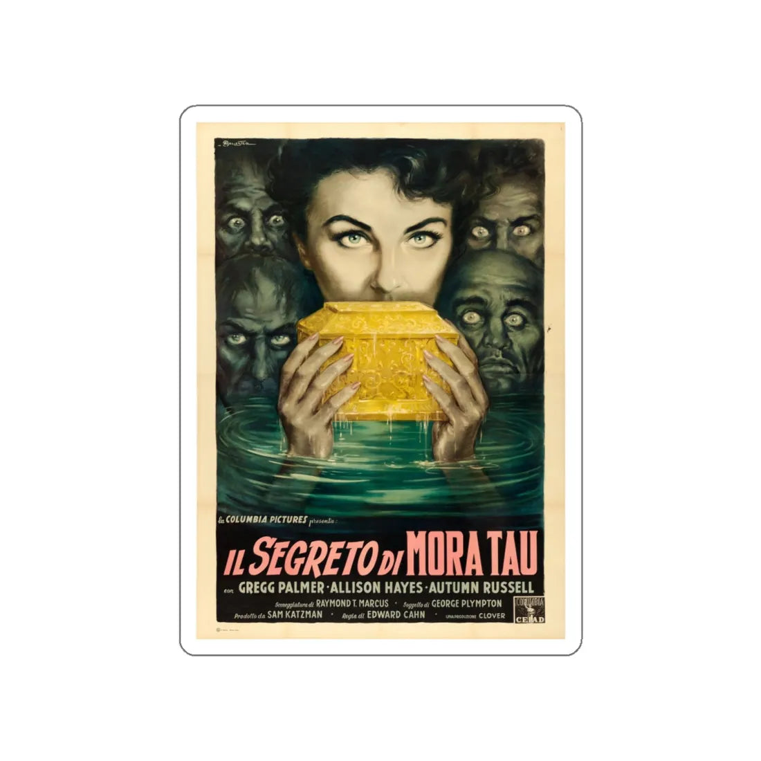 ZOMBIES OF MORA TAU (ITALIAN) 1957 Movie Poster STICKER Vinyl Die-Cut Decal 5 Inch - The Sticker Space