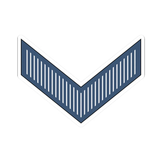 01. JAF PFC (Jordan) (Military Rank) STICKER Vinyl Kiss-Cut Decal 2 Inch White - The Sticker Space