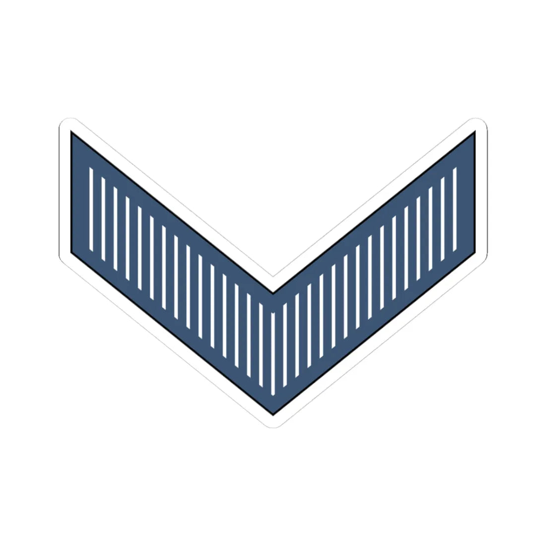 01. JAF PFC (Jordan) (Military Rank) STICKER Vinyl Kiss-Cut Decal 3 Inch White - The Sticker Space