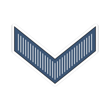 01. JAF PFC (Jordan) (Military Rank) STICKER Vinyl Kiss-Cut Decal 3 Inch White - The Sticker Space