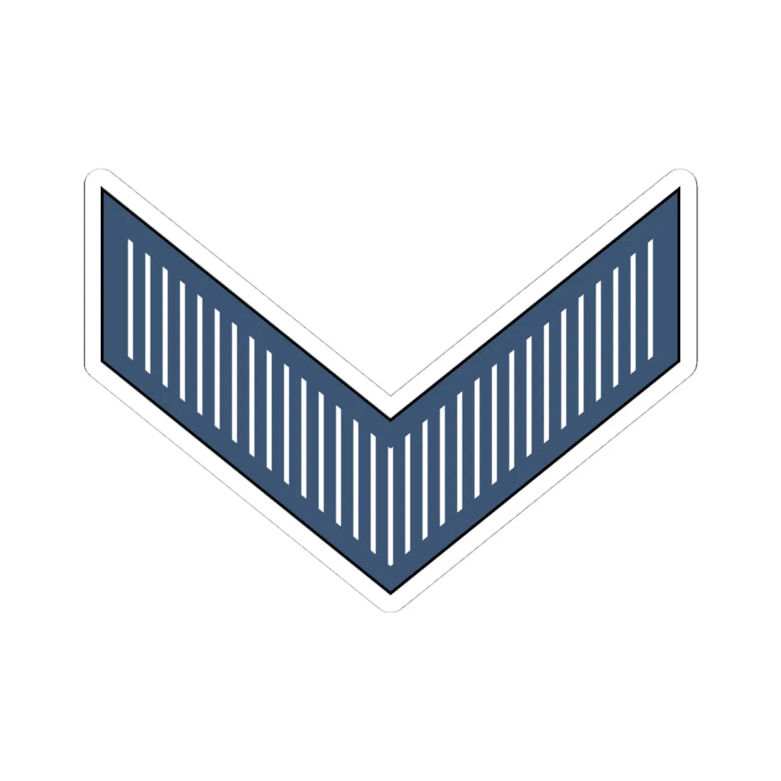 01. JAF PFC (Jordan) (Military Rank) STICKER Vinyl Kiss-Cut Decal 4 Inch White - The Sticker Space
