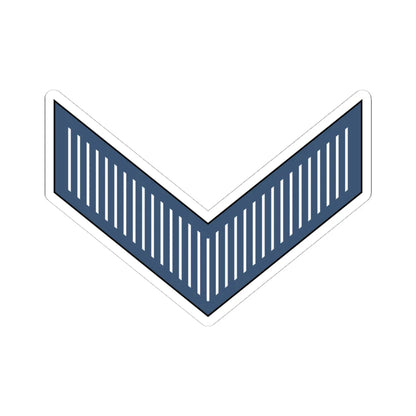 01. JAF PFC (Jordan) (Military Rank) STICKER Vinyl Kiss-Cut Decal 4 Inch White - The Sticker Space