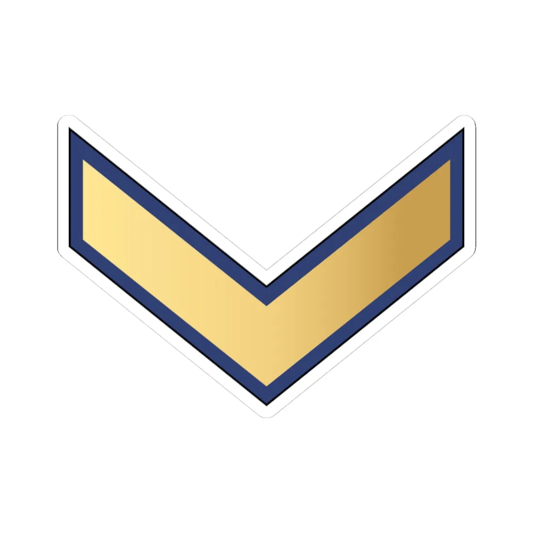 01. KAF PFC (Kuwait) (Military Rank) STICKER Vinyl Kiss-Cut Decal 3 Inch White - The Sticker Space