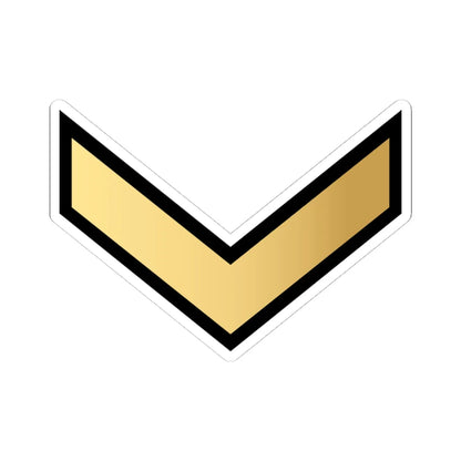 01. KNF PFC (Kuwait) (Military Rank) STICKER Vinyl Kiss-Cut Decal 4 Inch White - The Sticker Space