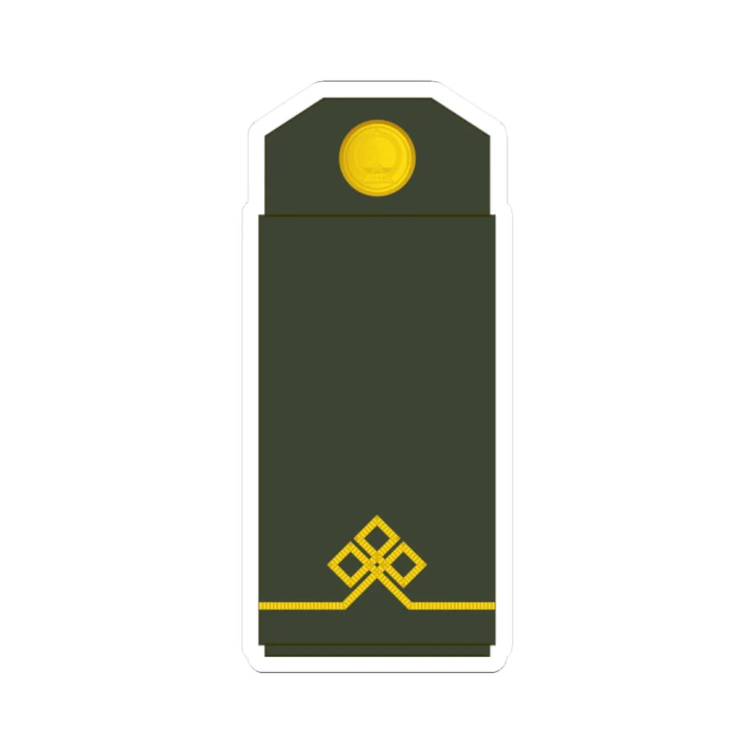 01 Mongolian Army PVT (Mongolia) (Military Rank) STICKER Vinyl Kiss-Cut Decal 2 Inch White - The Sticker Space
