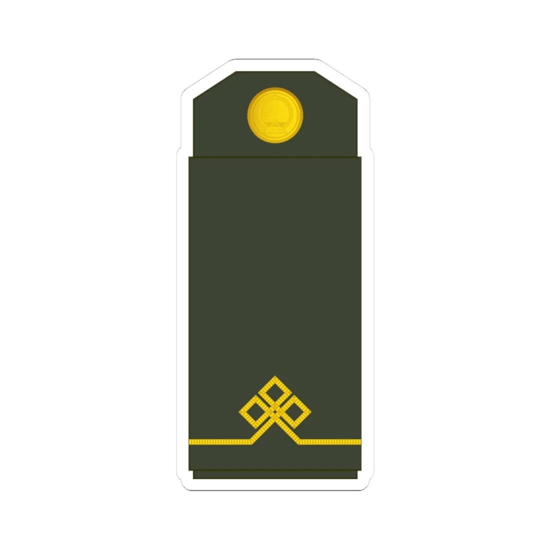 01 Mongolian Army PVT (Mongolia) (Military Rank) STICKER Vinyl Kiss-Cut Decal 3 Inch White - The Sticker Space