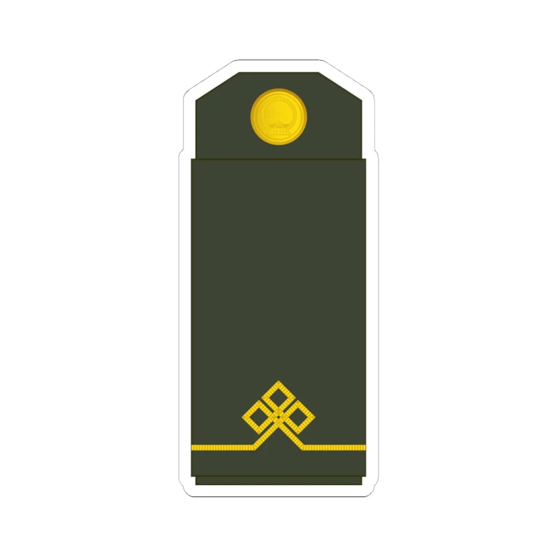 01 Mongolian Army PVT (Mongolia) (Military Rank) STICKER Vinyl Kiss-Cut Decal 4 Inch White - The Sticker Space