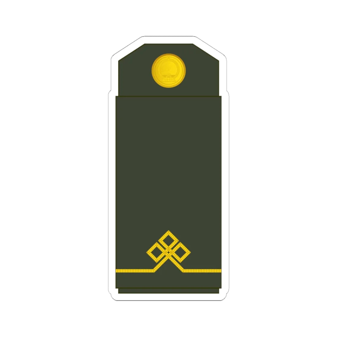 01 Mongolian Army PVT (Mongolia) (Military Rank) STICKER Vinyl Kiss-Cut Decal 6 Inch White - The Sticker Space