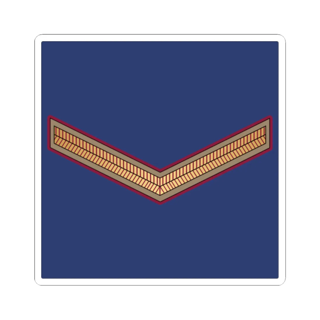 01. QEAF LCPL (Qatar) (Military Rank) STICKER Vinyl Kiss-Cut Decal 2 Inch White - The Sticker Space