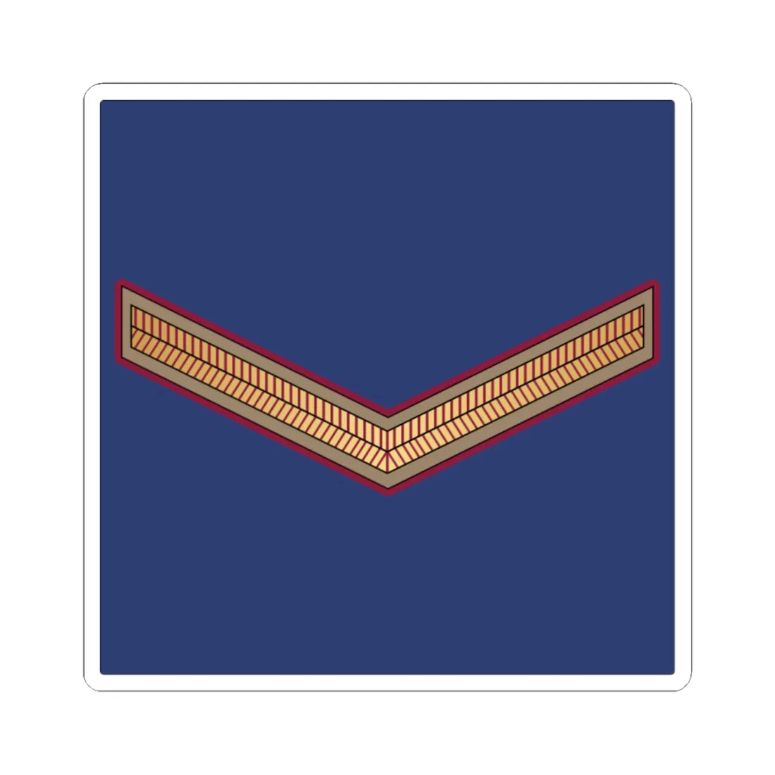 01. QEAF LCPL (Qatar) (Military Rank) STICKER Vinyl Kiss-Cut Decal 4 Inch White - The Sticker Space