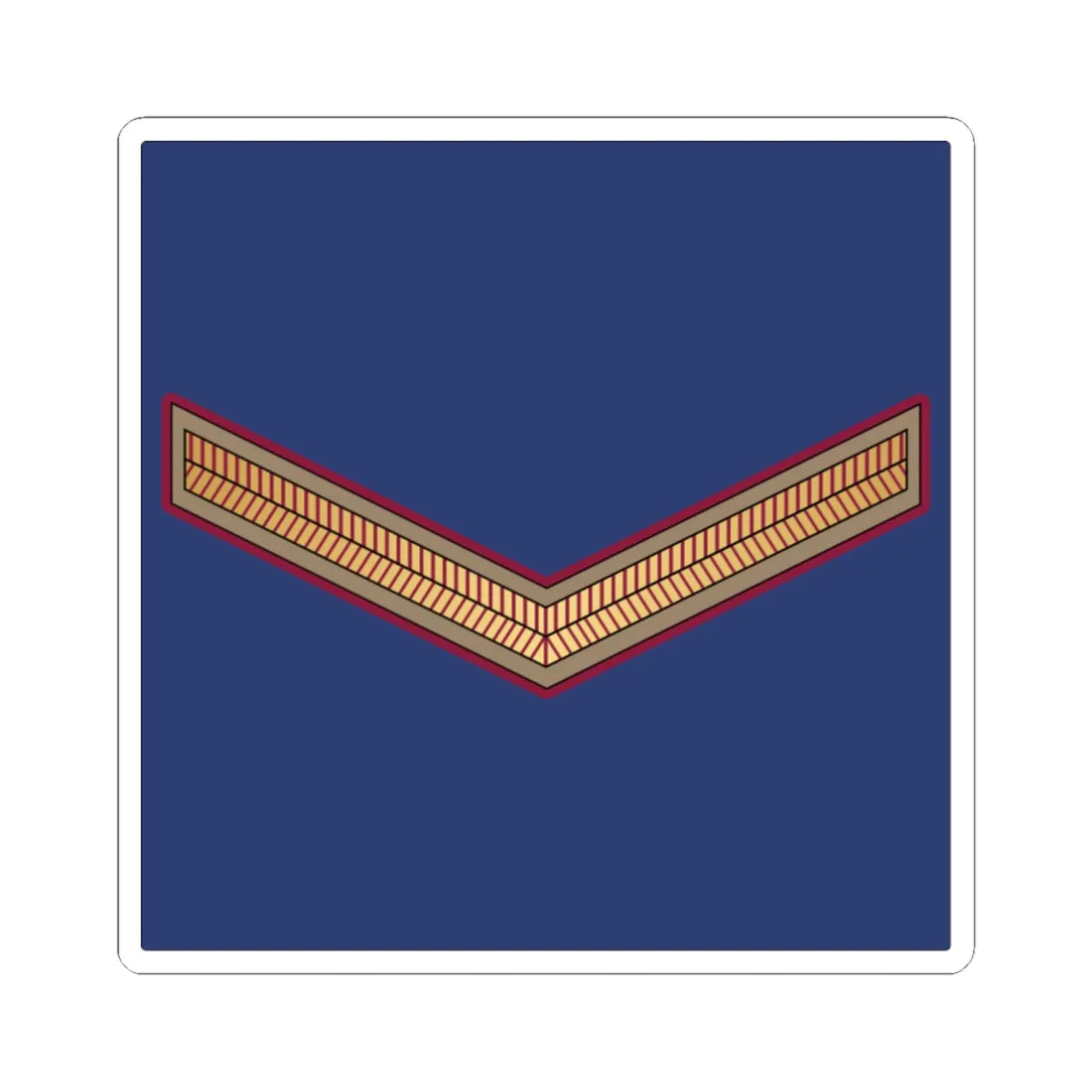 01. QEAF LCPL (Qatar) (Military Rank) STICKER Vinyl Kiss-Cut Decal 6 Inch White - The Sticker Space
