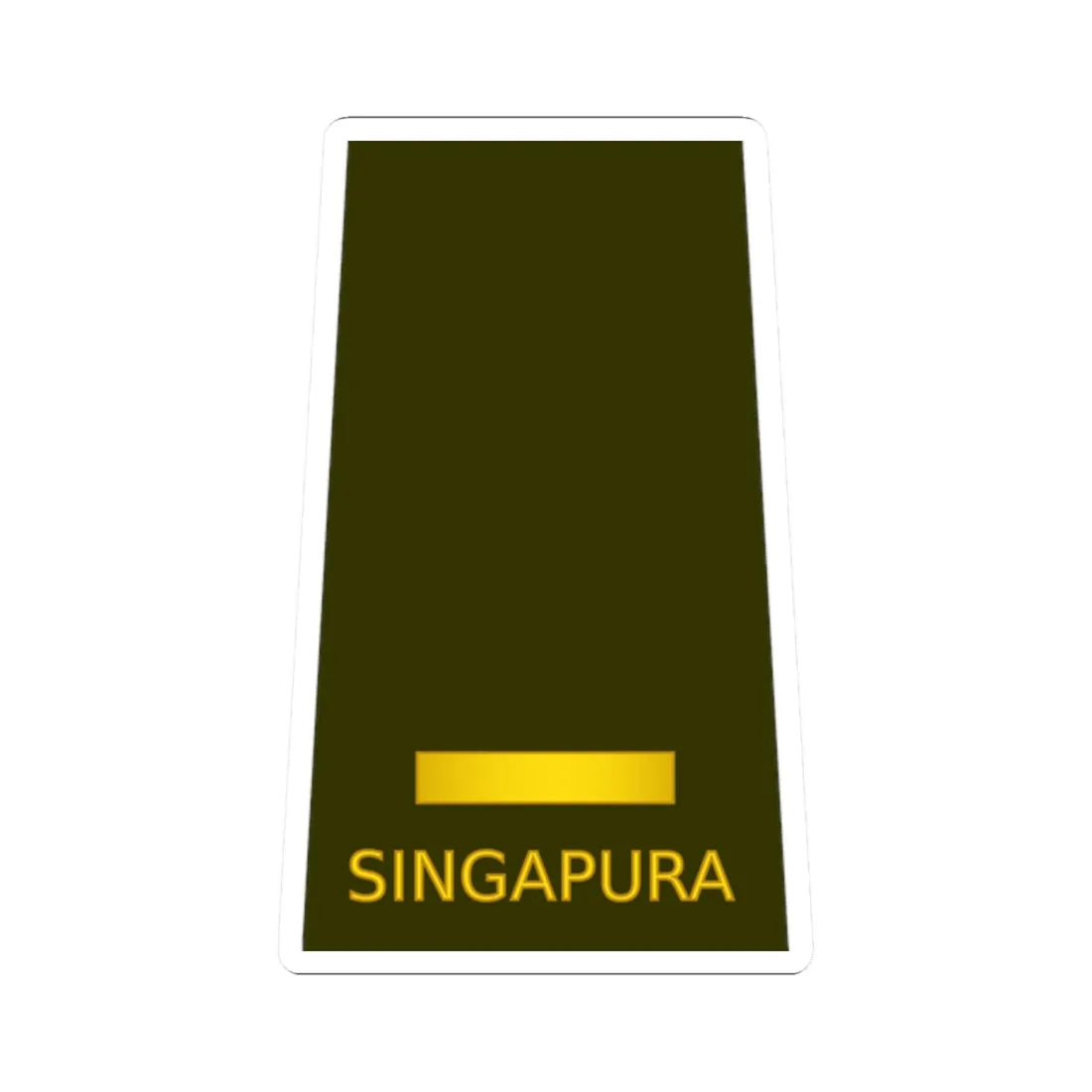 01 RSA OF01a (Singapore) (Military Rank) STICKER Vinyl Kiss-Cut Decal 2 Inch White - The Sticker Space