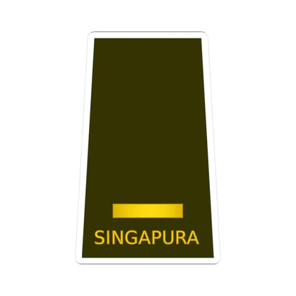 01 RSA OF01a (Singapore) (Military Rank) STICKER Vinyl Kiss-Cut Decal 3 Inch White - The Sticker Space
